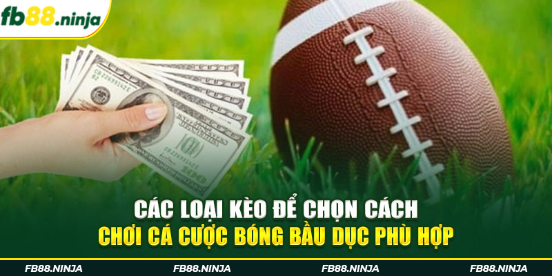 Các loại kèo để chọn cách chơi cá cược bóng bầu dục phù hợp